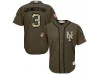 Mets #3 Curtis Granderson Green Salute to Service Stitched Baseball Jersey