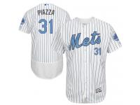 Mets #31 Mike Piazza White (Blue Strip) Flexbase Authentic Collection 2016 Father Day Stitched Baseball Jersey