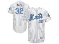 Mets #32 Steven Matz White (Blue Strip) Flexbase Authentic Collection 2016 Father Day Stitched Baseball Jersey