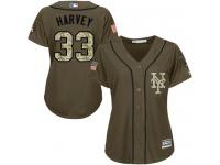 Mets #33 Matt Harvey Green Salute to Service Women Stitched Baseball Jersey