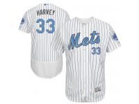Mets #33 Matt Harvey White (Blue Strip) Flexbase Authentic Collection 2016 Father Day Stitched Baseball Jersey