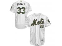 Mets #33 Matt Harvey White (Blue Strip) Flexbase Authentic Collection 2016 Memorial Day Stitched Baseball Jersey