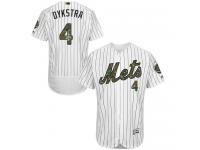 Mets #4 Lenny Dykstra White (Blue Strip) Flexbase Authentic Collection 2016 Memorial Day Stitched Baseball Jersey