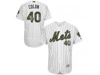 Mets #40 Bartolo Colon White (Blue Strip) Flexbase Authentic Collection 2016 Memorial Day Stitched Baseball Jersey