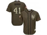 Mets #41 Tom Seaver Green Salute to Service Stitched Baseball Jersey