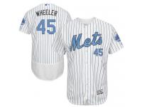 Mets #45 Zack Wheeler White (Blue Strip) Flexbase Authentic Collection 2016 Father Day Stitched Baseball Jersey