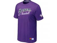 Milwaukee Brewers Purple Nike Short Sleeve Practice T-Shirt