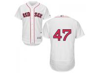 MLB Boston Red Sox #47 Travis Shaw Men White Authentic Flexbase Collection Jersey
