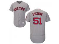 MLB Boston Red Sox #51 Edwin Escobar Men Grey Authentic Flexbase Collection Jersey