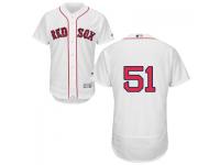 MLB Boston Red Sox #51 Edwin Escobar Men White Authentic Flexbase Collection Jersey