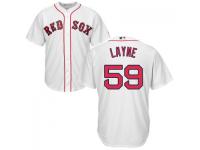 MLB Boston Red Sox #59 Tommy Layne Men White Cool Base Jersey
