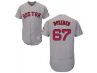 MLB Boston Red Sox #67 Brandon Workman Men Grey Authentic Flexbase Collection Jersey