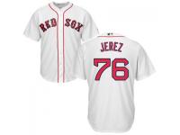 MLB Boston Red Sox #76 Williams Jerez Men White Cool Base Jersey