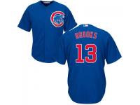 MLB Chicago Cubs #13 Aaron Brooks Men Blue Cool Base Jersey