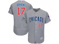 MLB Chicago Cubs #17 Kris Bryant Men Majestic 2016 All-Star Authentic Flexbase Collection Jersey - Gray