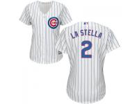 MLB Chicago Cubs #2 Tommy La Stella Women White Cool Base Jersey