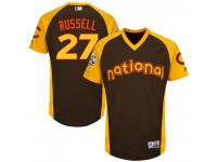 MLB Chicago Cubs #27 Addison Russell Youth Majestic 2016 All-Star Cool Base Brown Jersey