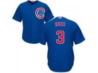 MLB Chicago Cubs #3 David Ross Men Blue Cool Base Jersey