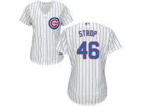MLB Chicago Cubs #46 Pedro Strop Women White Cool Base Jersey
