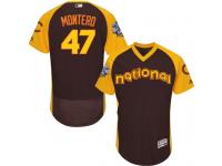 MLB Chicago Cubs #47 Miguel Montero Men Majestic 2016 All-Star Authentic Flexbase Collection Jersey