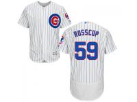 MLB Chicago Cubs #59 Zach Rosscup Men White Authentic Flexbase Collection Jersey