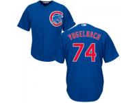 MLB Chicago Cubs #74 Dan Vogelbach Men Blue Cool Base Jersey