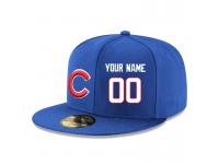 MLB Majestic Chicago Cubs #27 Customitzed Snapback Adjustable Player Hat - Royal Blue White