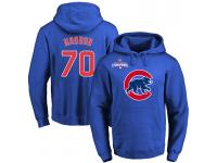 MLB Men Chicago Cubs #70 Joe Maddon Royal Team Color Primary Logo Pullover Hoodie