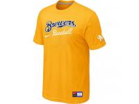 MLB Men Milwaukee Brewers Nike Practice T-Shirt - Yellow