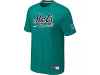 MLB Men New York Mets Nike Practice T-Shirt - Aque Green