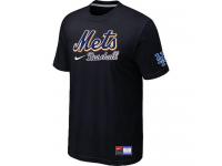 MLB Men New York Mets Nike Practice T-Shirt - Black