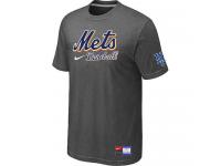 MLB Men New York Mets Nike Practice T-Shirt - Dark Grey