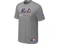 MLB Men New York Mets Nike Practice T-Shirt - Grey