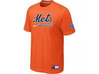 MLB Men New York Mets Nike Practice T-Shirt - Orange