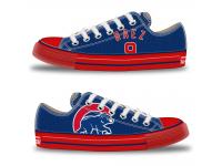MLB Men/Women Chicago Cubs #9 Javier Baez Royal Blue Hand Painted Unisex Low-Top Canvas Shoes