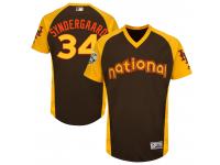 MLB New York Mets #34 Noah Syndergaard Youth Majestic 2016 All-Star Brown Cool Base Jersey