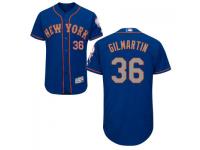 MLB New York Mets #36 Sean Gilmartin Men Royal-Grey Authentic Flexbase Collection Jersey