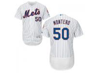MLB New York Mets #50 Rafael Montero Men White Authentic Flexbase Collection Jersey