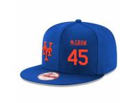 MLB 's New York Mets #45 Tug McGraw Stitched New Era Snapback Adjustable Player Hat - Royal Orange