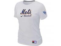 MLB Women New York Mets Nike Practice T-Shirt - White