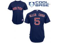 Navy Blue Allen Craig Men #5 Majestic MLB Boston Red Sox Cool Base Alternate Jersey