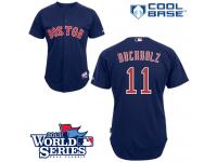 Navy Blue Clay Buchholz Men #11 Majestic MLB Boston Red Sox 2013 World Series Cool Base Alternate Jersey
