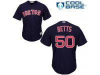 Navy Blue Mookie Betts Men #50 Majestic MLB Boston Red Sox Cool Base Alternate Jersey
