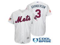 New York Mets #3 Curtis Granderson White Stars & Stripes 2016 Independence Day Cool Base Jersey