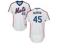 New York Mets #45 Tug McGraw White (Blue Strip) Flexbase Authentic Collection Alternate Stitched Baseball Jersey