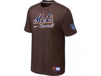 New York Mets Brown Nike Short Sleeve Practice T-Shirt