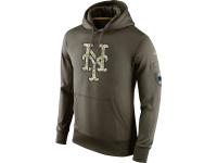 New York Mets MLB Nike Olive Salute To Service KO Performance Hoodie