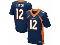 NFL Denver Broncos #12 Paxton Lynch Nike Men Elite Alternate Navy Blue Jersey