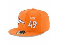 NFL Denver Broncos #49 Dennis Smith Snapback Adjustable Player Hat - Orange White