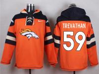 NFL Denver Broncos (ILB) #59 Danny Trevathan Men Orange Pullover Hoodie